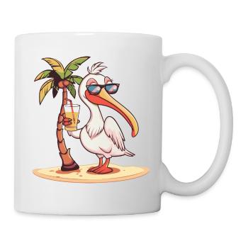 Pelikan Vogel Sommer Urlaub - Tasse - Weiß - Rechts