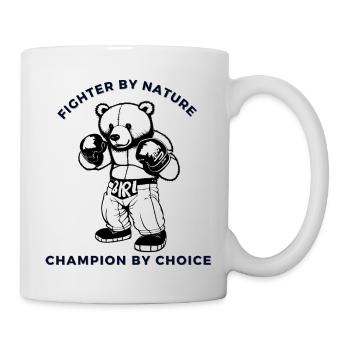 Combattant par nature - Boxe - Boxe - Ours - Mug blanc - blanc - Droite