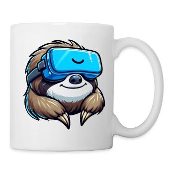 Conception de joueur VR paresseux cool - Mug blanc - blanc - Droite