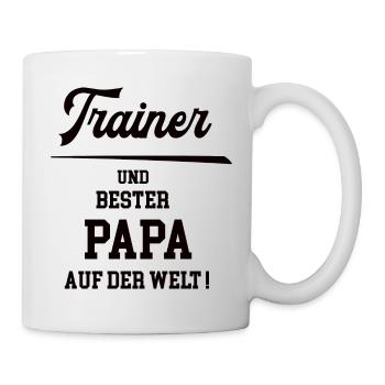 Trainer Coach Training Bester Papa Vater Mann - Tasse - Weiß - Rechts