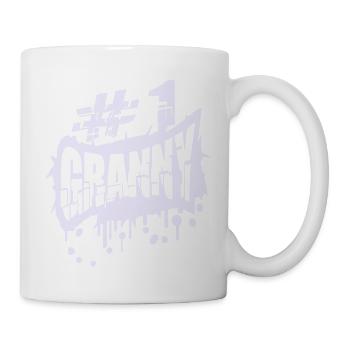 Numéro 1 Granny Number One # Timbre Granny Graffiti - Mug blanc - blanc - Droite