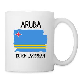 Aruba Flagge - Dutch Caribbean - Karibik - Tasse - Weiß - Rechts