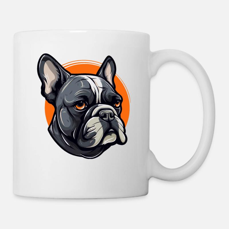 Portrait de bouledogue français - Mug blanc - blanc