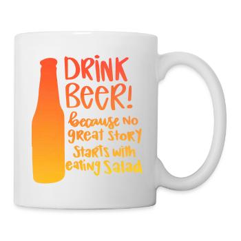 Drink Beer - Tasse - Weiß - Rechts