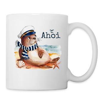 Phoque Ahoy - Mug blanc - blanc - Droite