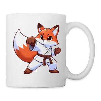 Fuchs Karate japanische Kampfkunst Kampfsport - Tasse - Weiß - Rechts