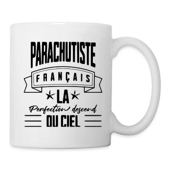 "Parachutiste Français, Perfection Céleste" - Mug blanc - blanc - Droite