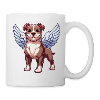 Pitbull Angel Dog Wings Design - Mug - white - Right