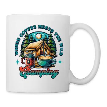 glamping and coffe - Mug - white - Right