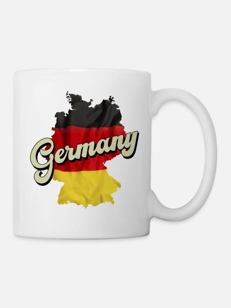 Allemagne Pays Umgrisse Géographie Carte - Mug blanc - blanc