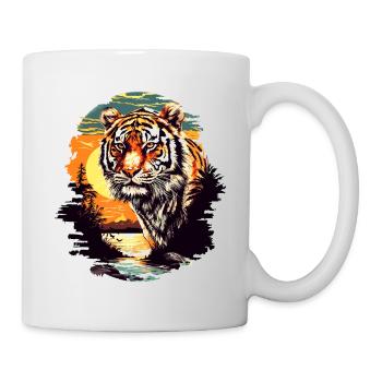 Tiger, Tigerhead, Big Cat, Nature, Wilderness, Wild, Strong - Mug - white - Right