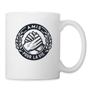 Amis pour la vie - Mug blanc - blanc - Droite