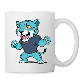 kleiner Jaguar - Tasse - Weiß - Rechts