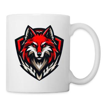 Wolf Illustration RED Emblem - Mug - white - Right