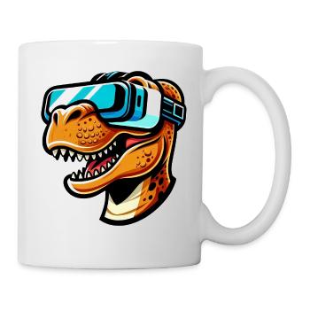 Dino T-Rex VR Gamer Gaming Virtual Reality - Mug - white - Right