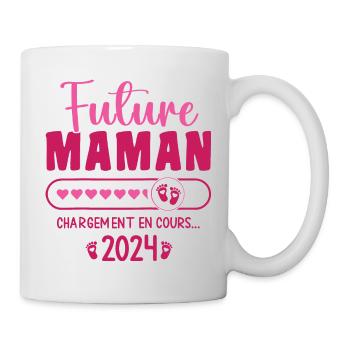 Future Maman 2024 En Cours Femme Enceinte Maman - Mug blanc - blanc - Droite