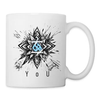 Blumenmuster YOU - Tasse - Weiß - Rechts