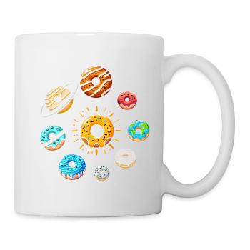 Système solaire de beignets amusants et délicieux - Mug blanc - blanc - Droite