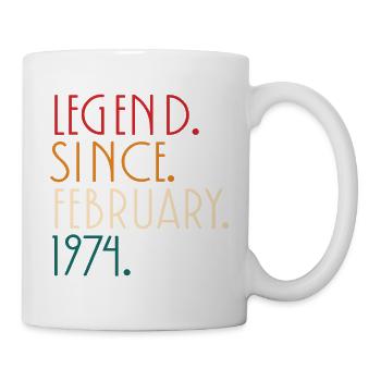 Legend since February 1974 - Minimalist - Mug - white - Right