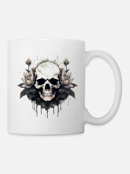 Crâne rebelle - Mug blanc - blanc