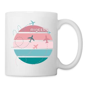 AVgeeks Aviation Airline Airplane Flying - Mug - white - Right