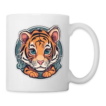 BÉBÉ TIGRE 7 - Mug blanc - blanc - Droite