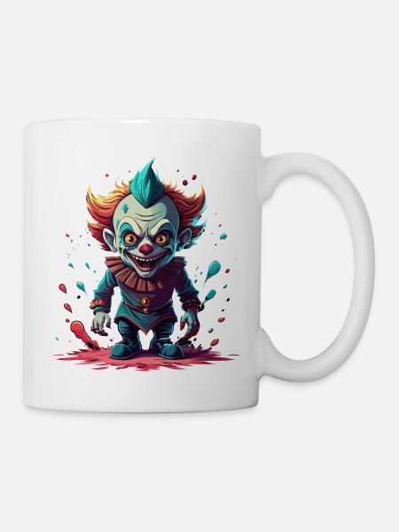 Clown effrayant - Mug blanc - blanc