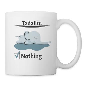 to do list nothing Elefant - Mug - white - Right