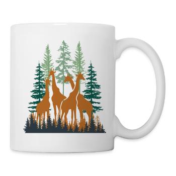 Girafes parmi les arbres - Mug blanc - blanc - Droite