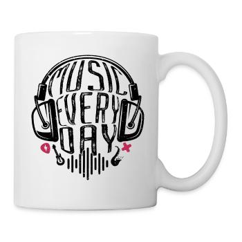 Music Every Day, Cadeau Mélomanes Musiciens - Mug blanc - blanc - Droite