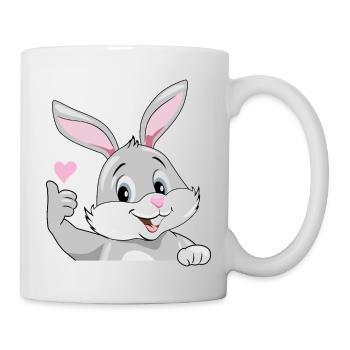 Lapin souriant - Mug blanc - blanc - Droite