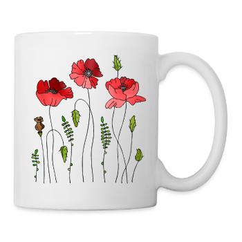 Fleur - Mug blanc - blanc - Droite