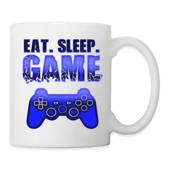 Gamer Game Play Online Computer Gaming Arcade Neon - Mug - white - Right