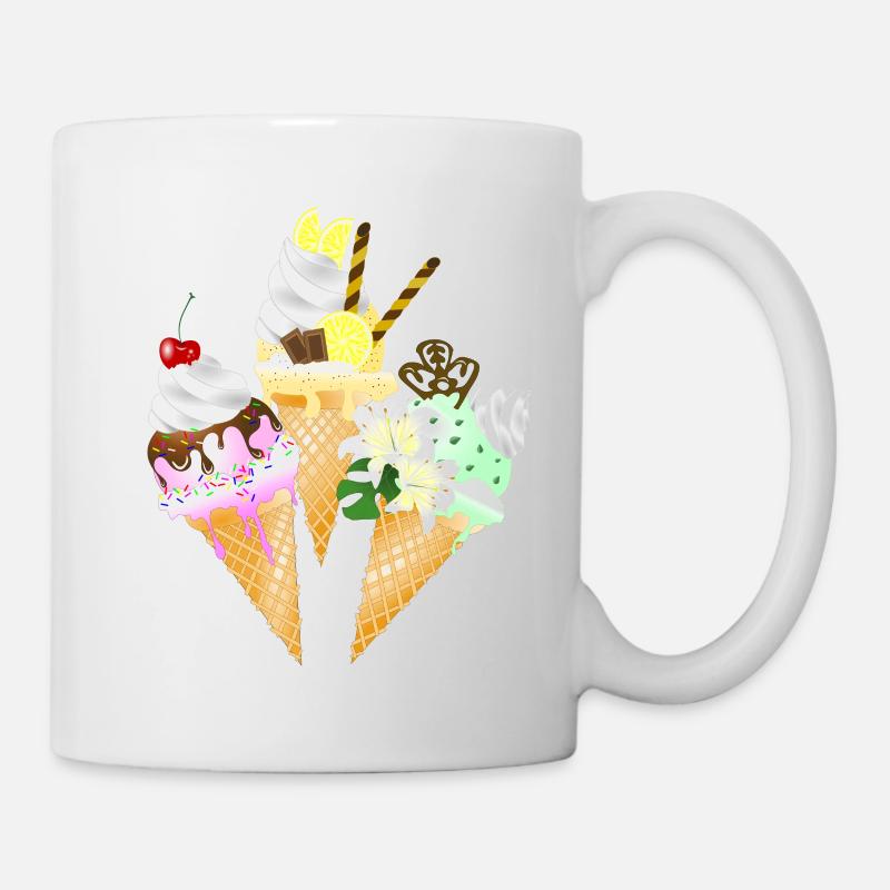 Eiswaffel - Tasse - Weiß