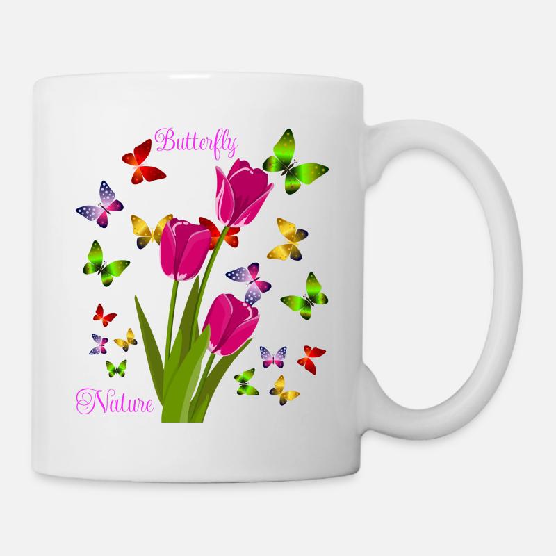 butterfly nature. - Mug blanc - blanc