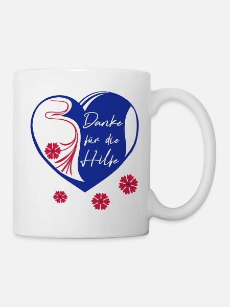 Danke für die Hilfe, Freundschaft - Tasse - Weiß