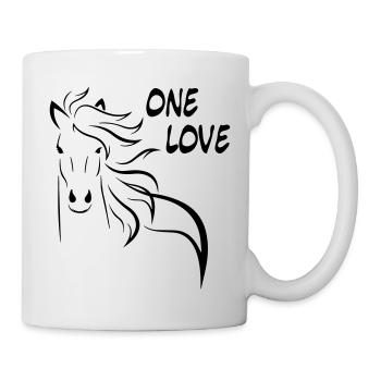 Pferd one love - Tasse - Weiß - Rechts
