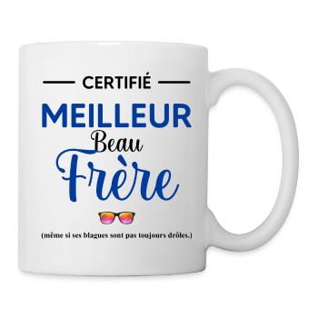 certifié meilleur beau frère - Mug blanc - blanc - Droite