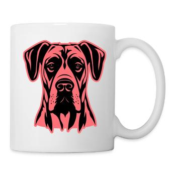 Great Dane Dog Head - Mug - white - Right