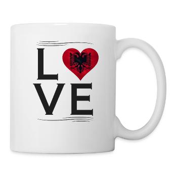 Amour albanie albanie aigle fierté jersey t-shirt - Mug blanc - blanc - Droite