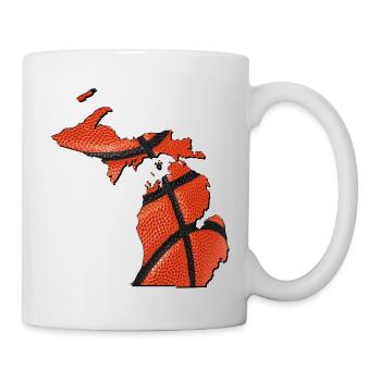 Michigan (United States) | real basketball | Map - Mug - white - Right
