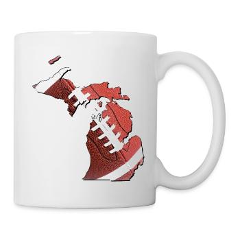 Michigan (United States) | real football | Map - Mug - white - Right