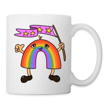 Arc-en-ciel - Mug blanc - blanc - Droite