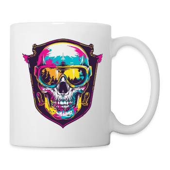 Ski Ski Goggles Skull - Mug - white - Right