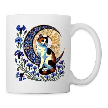 Kattun Katze Mond - Tasse - Weiß - Rechts