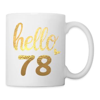 Hallo 78 gold - Tasse - Weiß - Rechts