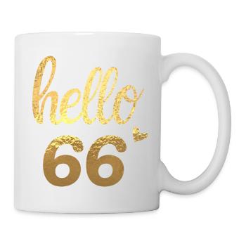 Hello 66 gold - Mug - white - Right