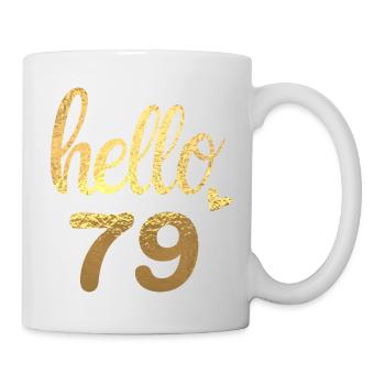 Hallo 79 gold - Tasse - Weiß - Rechts
