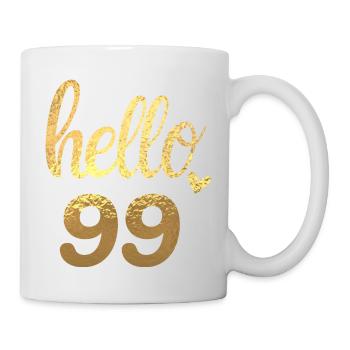 Hello 99 gold - Mug - white - Right
