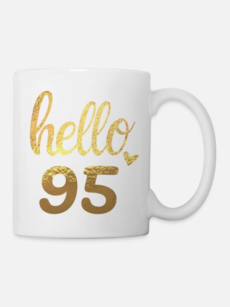 Hallo 95 gold - Tasse - Weiß